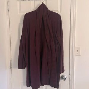 Ann Taylor deep purple long sweater